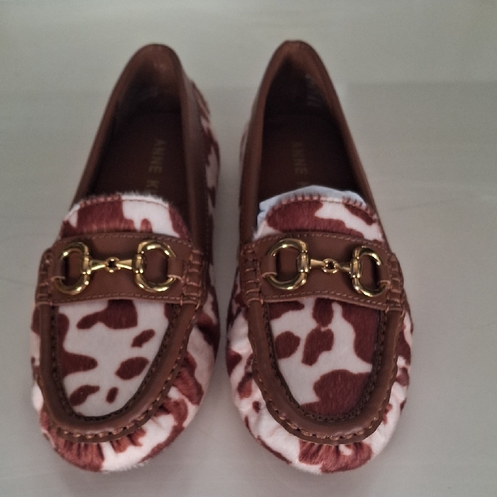 Anne Klein Brown and White Loafers
